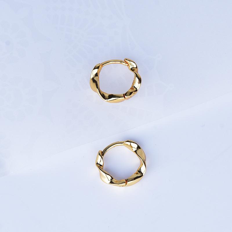 Gold Color Trendy Design Double Chain Tassel Stud Earrings For Women New Arrival Simplicity Earrings Fashion Jewelry