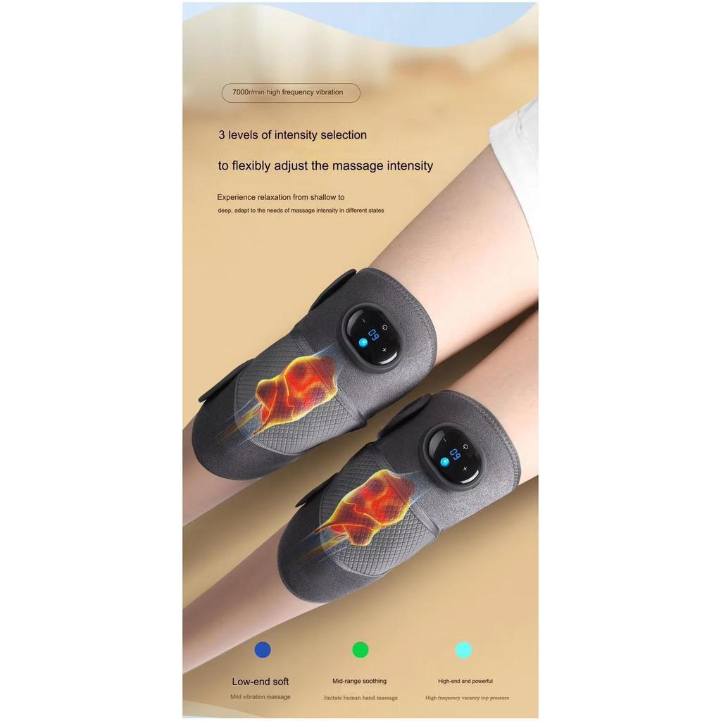 Portable Heated Knee Massager with Infrared Therapy – Magnetic Adjustable Knee Brace for Pain Relief and Muscle Relaxation