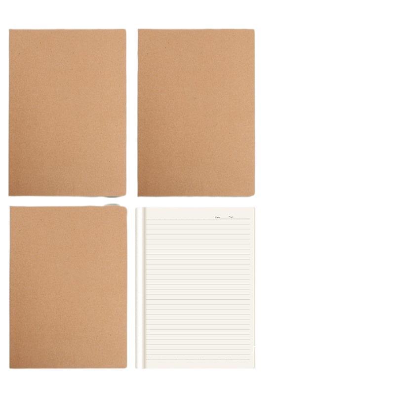 A4 Kraft Paper Notebook for Students - Ideal for College, Exam Prep, and Journaling