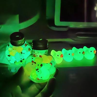 10Pcs Glow-in-the-Dark Resin Duck Set - Durable and Cute Car Dashboard Decor Ornament Anime Accessories DIY Gift Girl Boy
