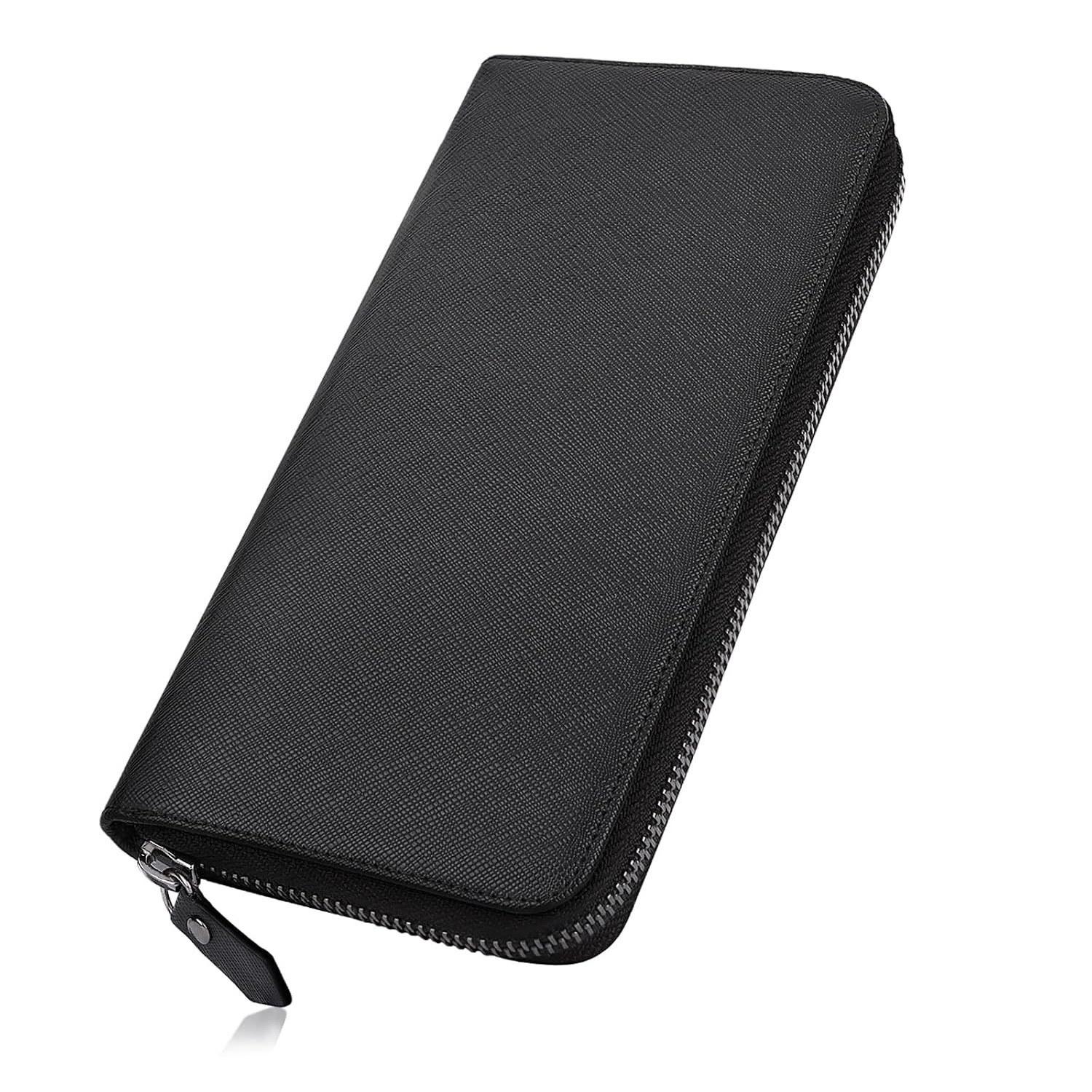 ATIANNI Wallet Mens Long Genuine Leather