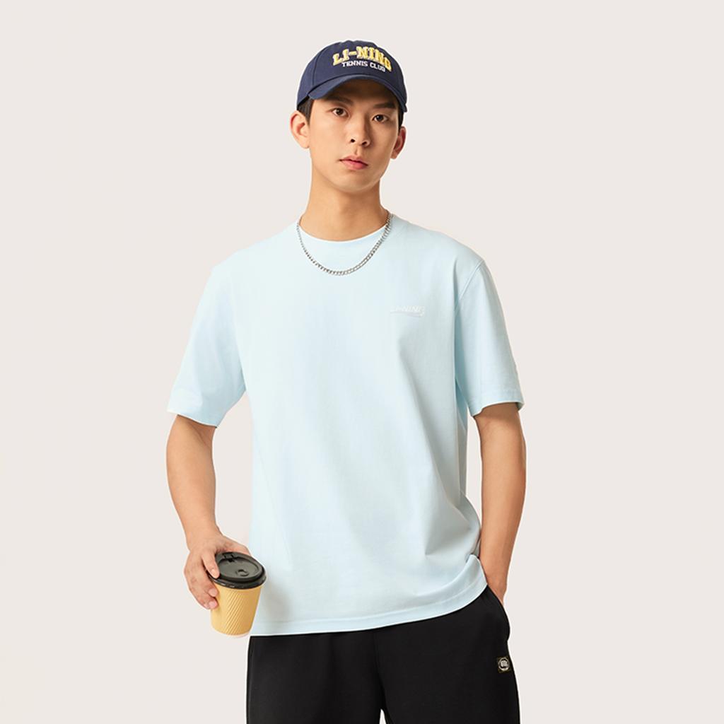 Li Ning T Shirt Unisex Light Sky Blue AHSV229-3