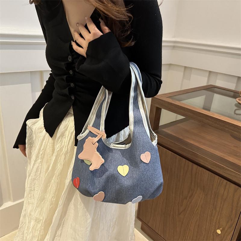 Chic 2024 Korean Floral Handheld Tote Bag With Simple Aesthetic Design Ideal For Everyday Use