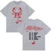 Singer Kenia Os 2026 Album Tour T Shirt Hip Hop Casual Tee Shirts Mens Women Fans Music Cotton Short Sleeve T-shirt Streetwear
