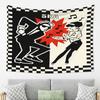 Ska Music Band Party Wall Tapestry Retro Decor Canvas Print for Music Lovers Dance Concert Posters Bohemian Living Room Unique W