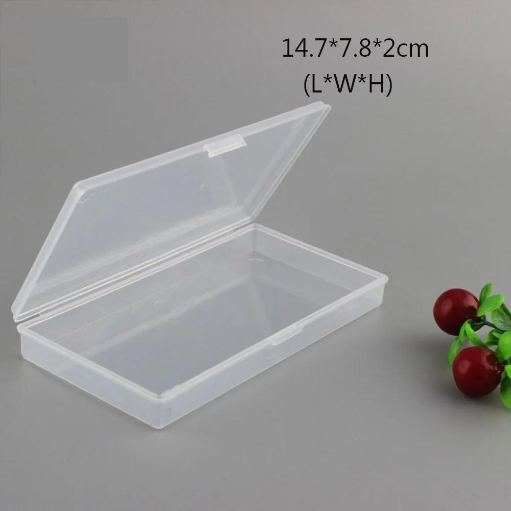 DiY Small Square Clear Plastic Storage Box For Jewelry Diamond Embroidery Craft Bead Pill Home Storage Accessories