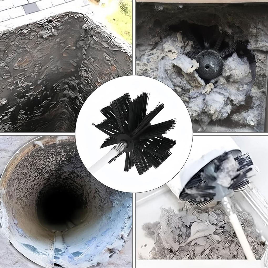 24pcs Chimney Sweep Kit For Fireplace Chimney Clean And Safe Complete Set Chimney Maintenance Brush