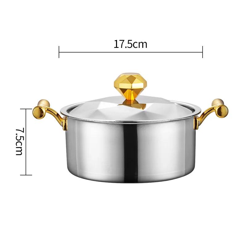 304 Stainless Steel Single Person Hot Pot Hotel Club Thickened Stainless Steel Hot Pot Commercial Family One Pot Per Person