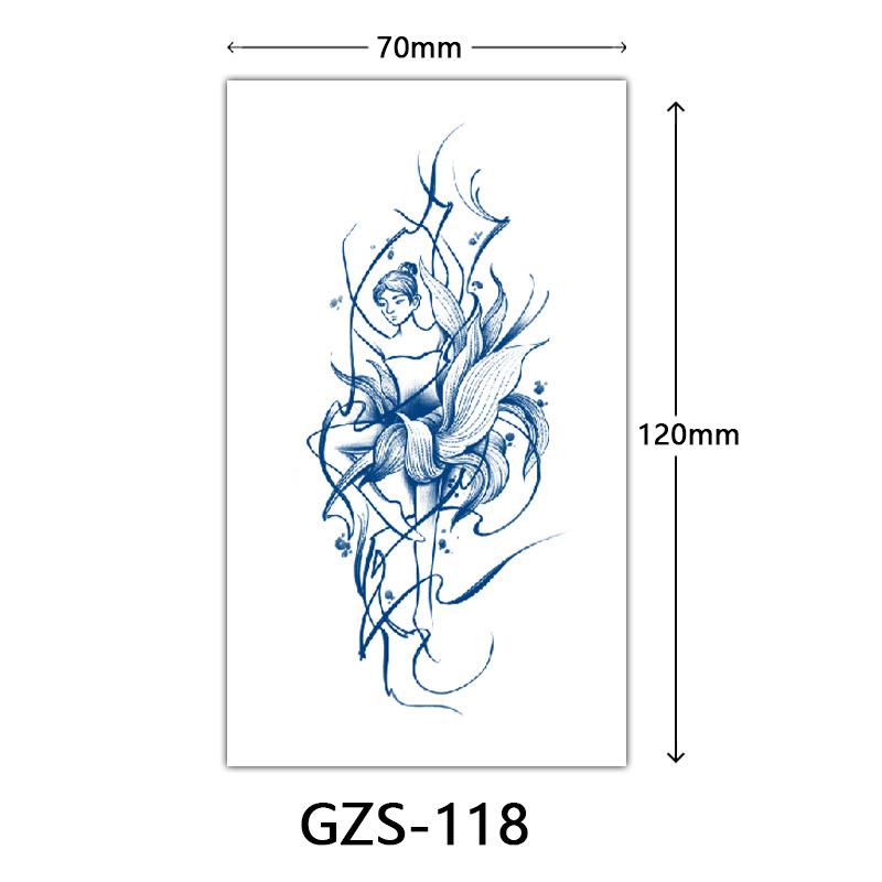 Flower Herbal Semi-Permanent Tattoo Sticker, Small Picture Juice Tattoo Sticker, Sweat-Proof Tattoo