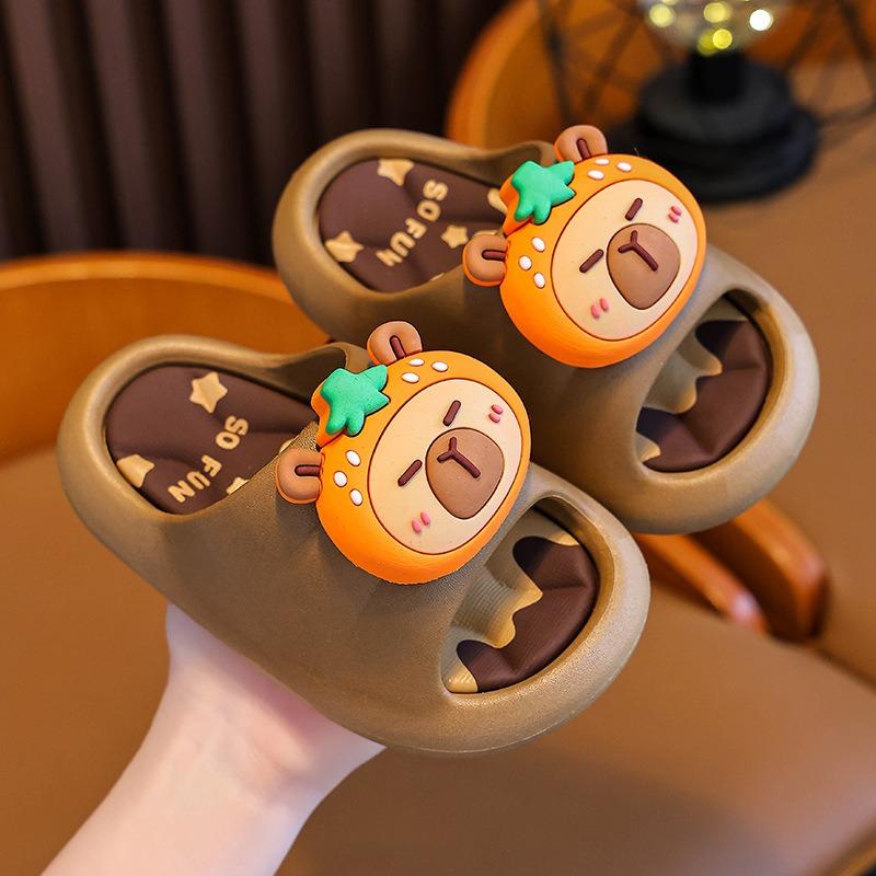 

Тапочки для девочек, шлепанцы, ванна для ванной, дышащие детские шлепанцы для мальчиков, тапочки 28-29 темный кофе