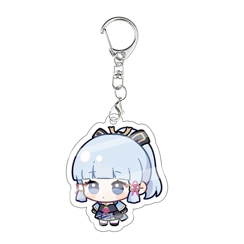 Genshin Impact Kinich Furina Layla Acrylic Keychain Decoration Accessories Pendant Keychain Characters Figure Bag Birthday Gift