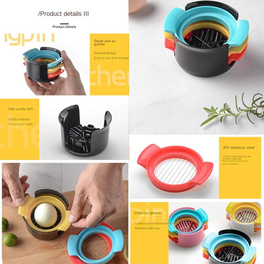 Portable Egg Tools Stainless Steel Meat Cutter 3 In 1 Egg Cutter Egg Slicer Sectioner Cutter Mold