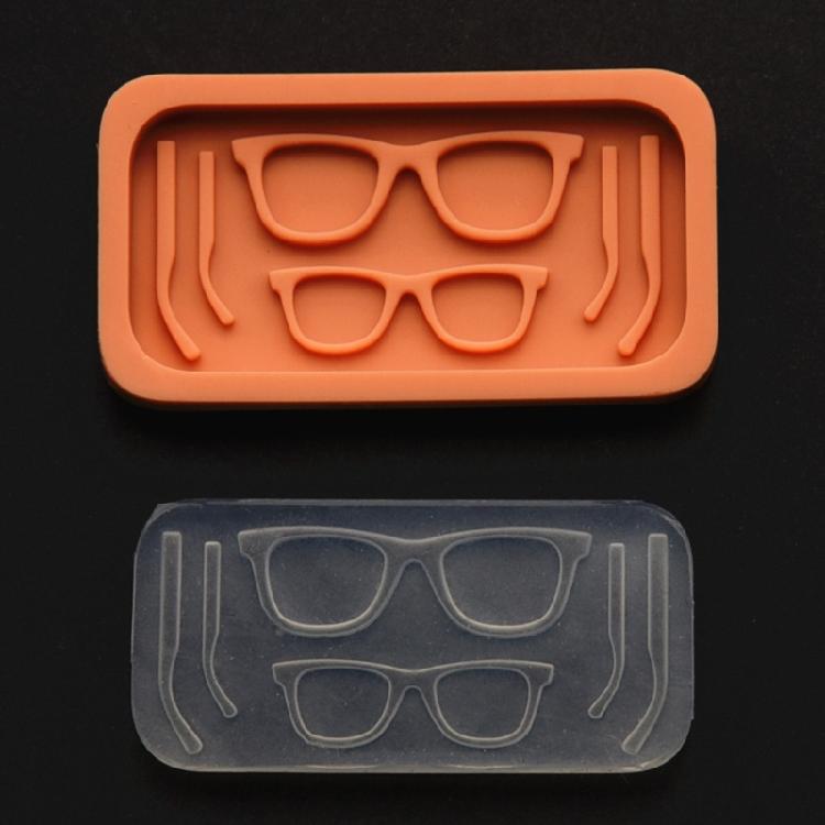 Flexible Resin Mold Small Ornament Molds Eyeglass Shape Silicone Texture for Epoxy Crafts and Creative Wall Decorations