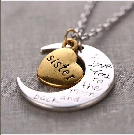 Necklaces, Valentine'S Day Ornaments, Love Moon Couple Necklaces, Pendants
