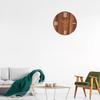 Ssic Design 12 Inch Handcrafted Stylish Elegant Analog Wooden Wall Clock for Living Room Hall Bedroom Office Gifting Asian Red Textured Wood