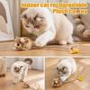 Interactive Rechargeable Toy with Plush and Moving Tail for Indoor Cats