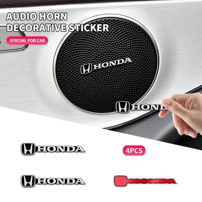 2/4Pcs Harman Kardon Metal Speaker Emblem Audio Car 3D Sticker for Civic 10th 11th Gen Hrv Jazz City Fit Accord Crv