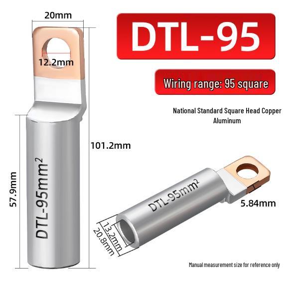 Square Head Copper-Aluminum Terminal Lugs DT L-2 (16-500 sq mm)