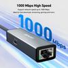 BENFEI Gigabit Ethernet Adapter Supports 100W fast charging Thunderbolt compatible Equipped with RJ45 LAN port Compatible with iPhone 15 MacBook iPad