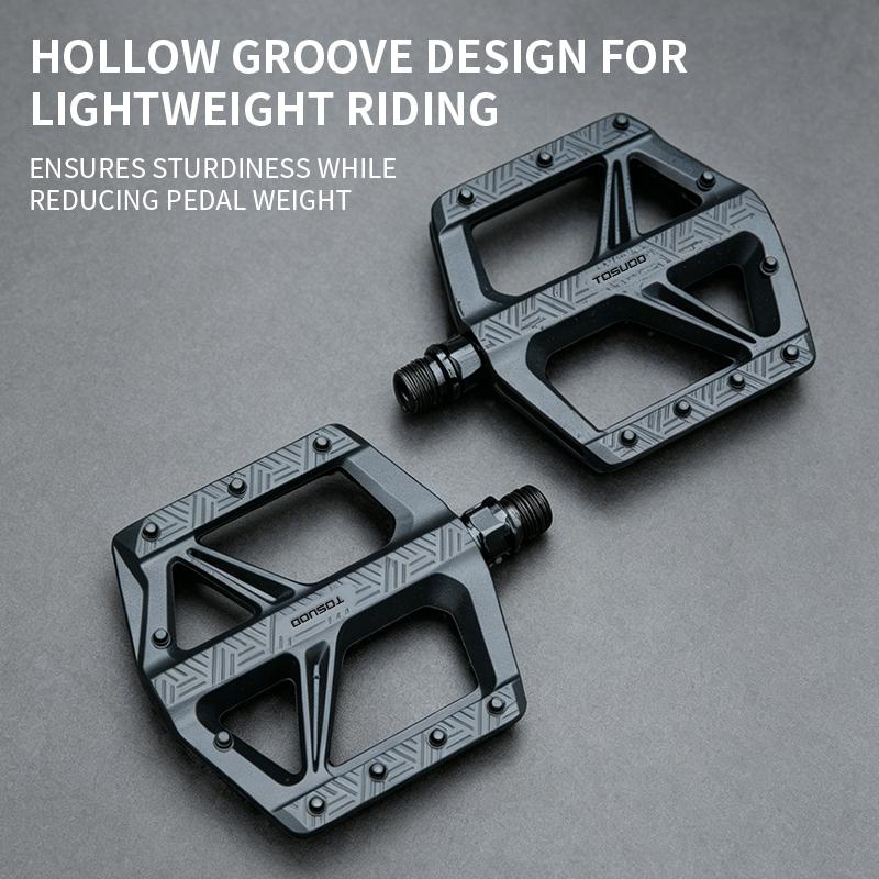 TOSUOD Bike Pedals Wide Platform Pedals Non-Slip Nylon Composite MTB Pedals Lightweight 9/16" Threads Durable Cycling Parts 6