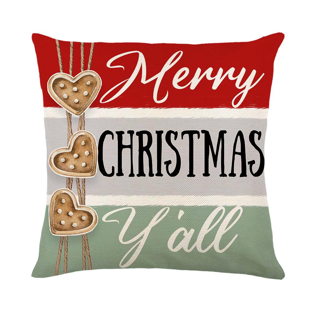 Neues Weihnachtskissen für Zuhause Sofa Feiertag Bedruckter Kissenbezug Polyester Kissenbezug Dekoration