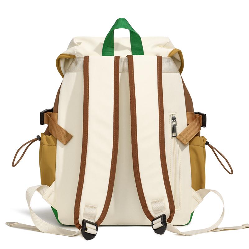 Travel Backpack Color Contrast Backpack Large Capacity Lightweight Student Schoolbag