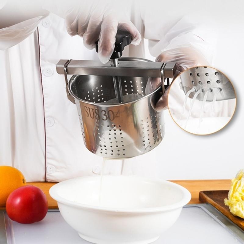 Professional Stainless Steels Dumpling Filling Squeezer Ergonomic Kitchen Draining Utensils Vegetable Juice Extractor