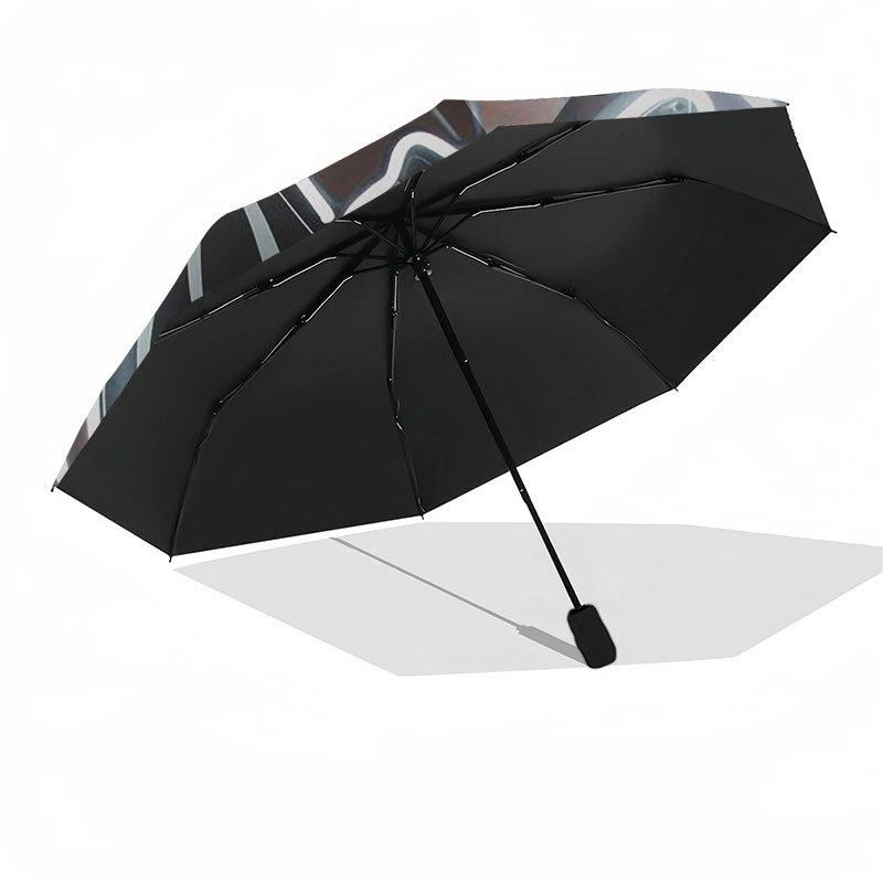 Bacardi Symbol Regenschirm - Dreifach faltbarer Automatik-Regenschirm mit acht Stahlspeichen, geeignet für Damen und Herren