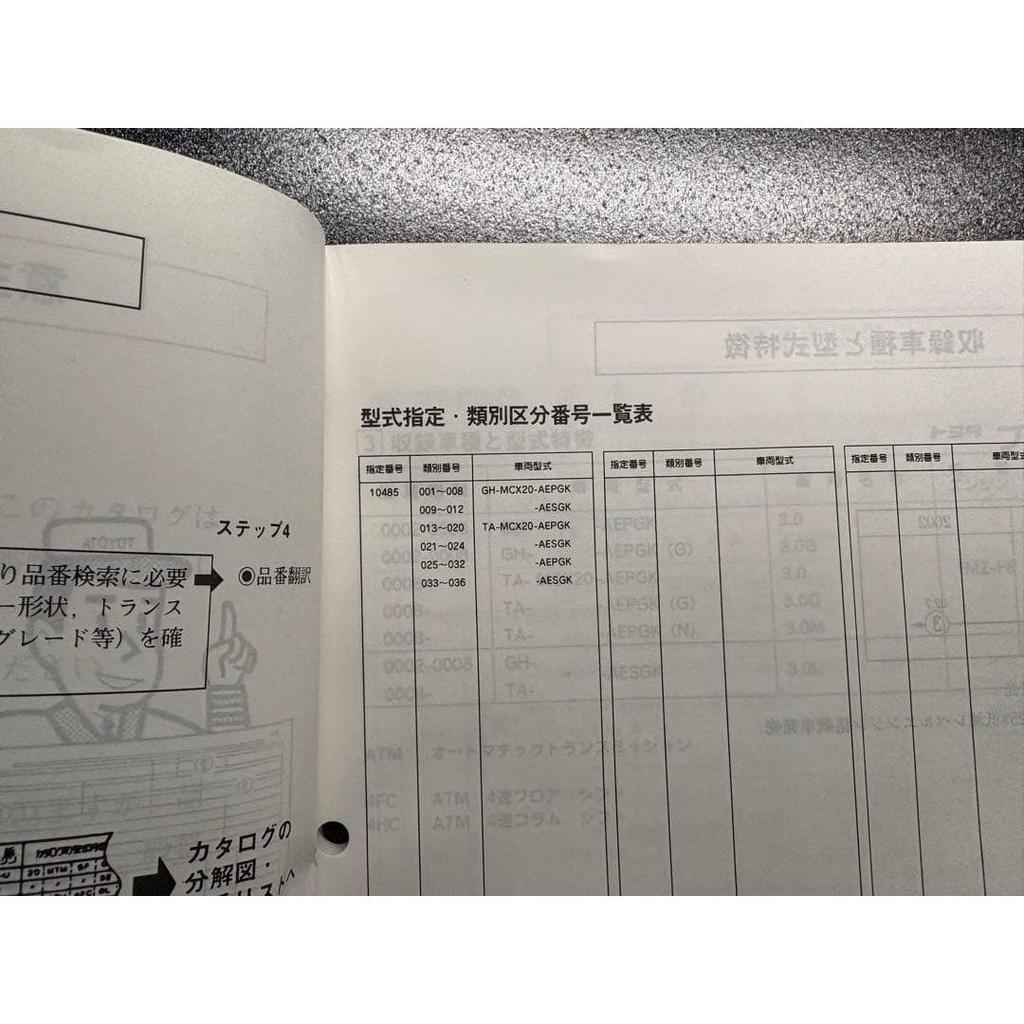 Used Toyota Pronard Parts Catalog 2001-2002