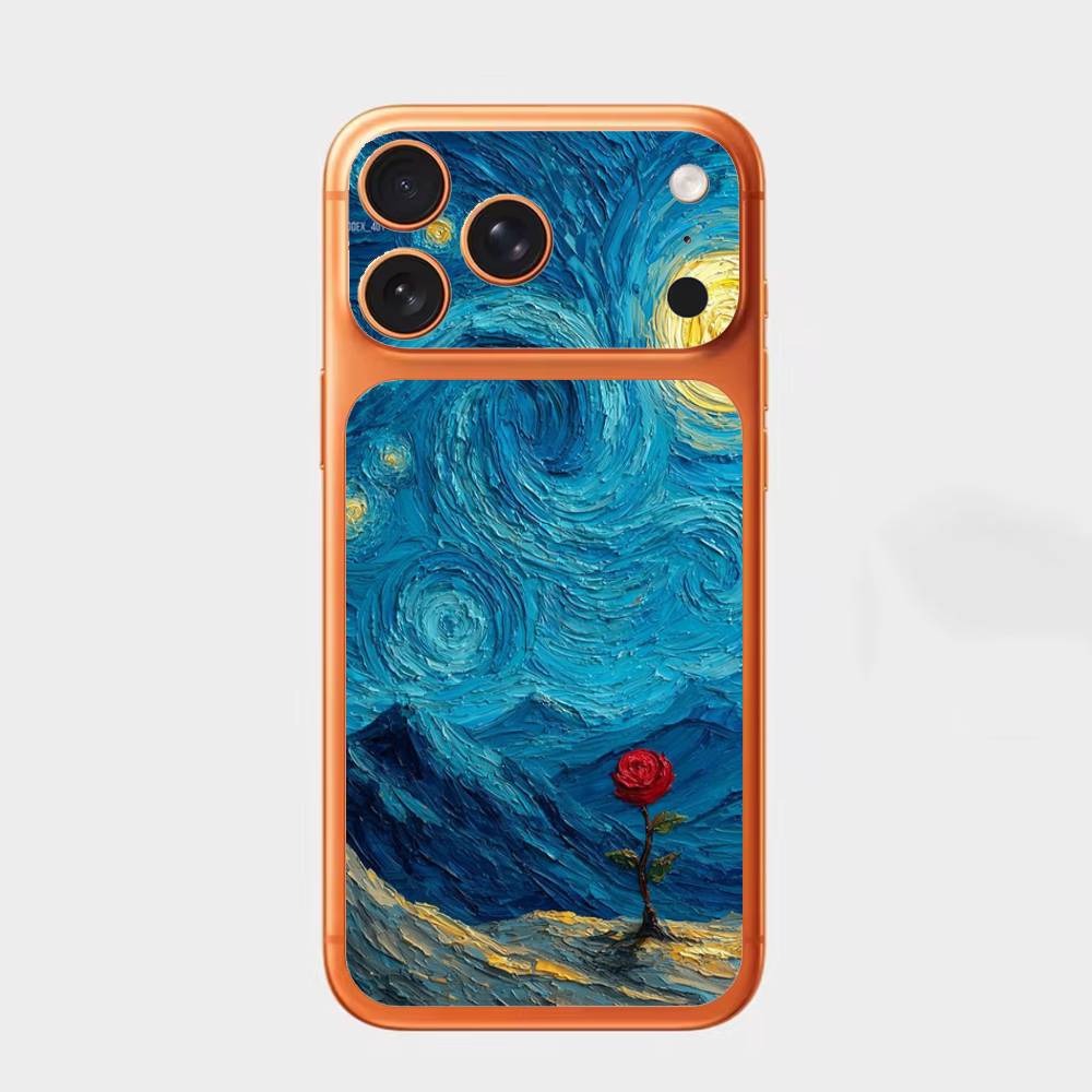 

V-Van Gogh For iPhone 17pro,17pro max Carmere and Back Cover Decal Wrap Skin Colorful Rear Protective Sticker Film iPhone17promax