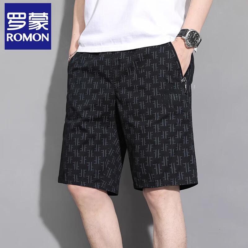 Luomeng Men's All-Over Print Casual Summer Shorts
