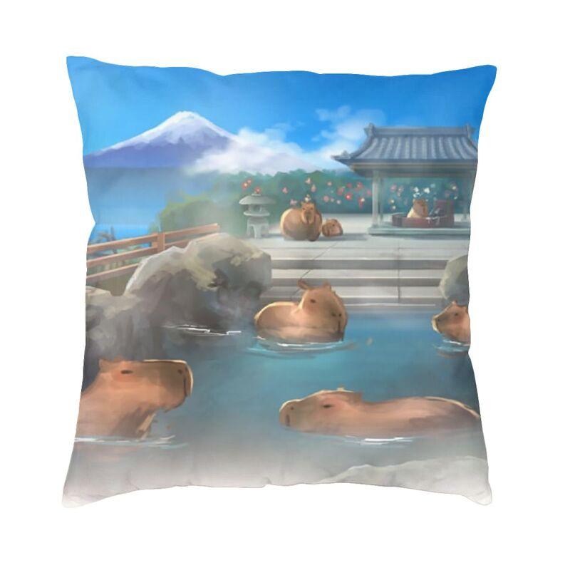 

Personalized Capybara Family Square Throw Pillow Case Home Decorative 3D Double Side Print Animal Pet Cushion Cover for Sofa 30x30cm 12x12in