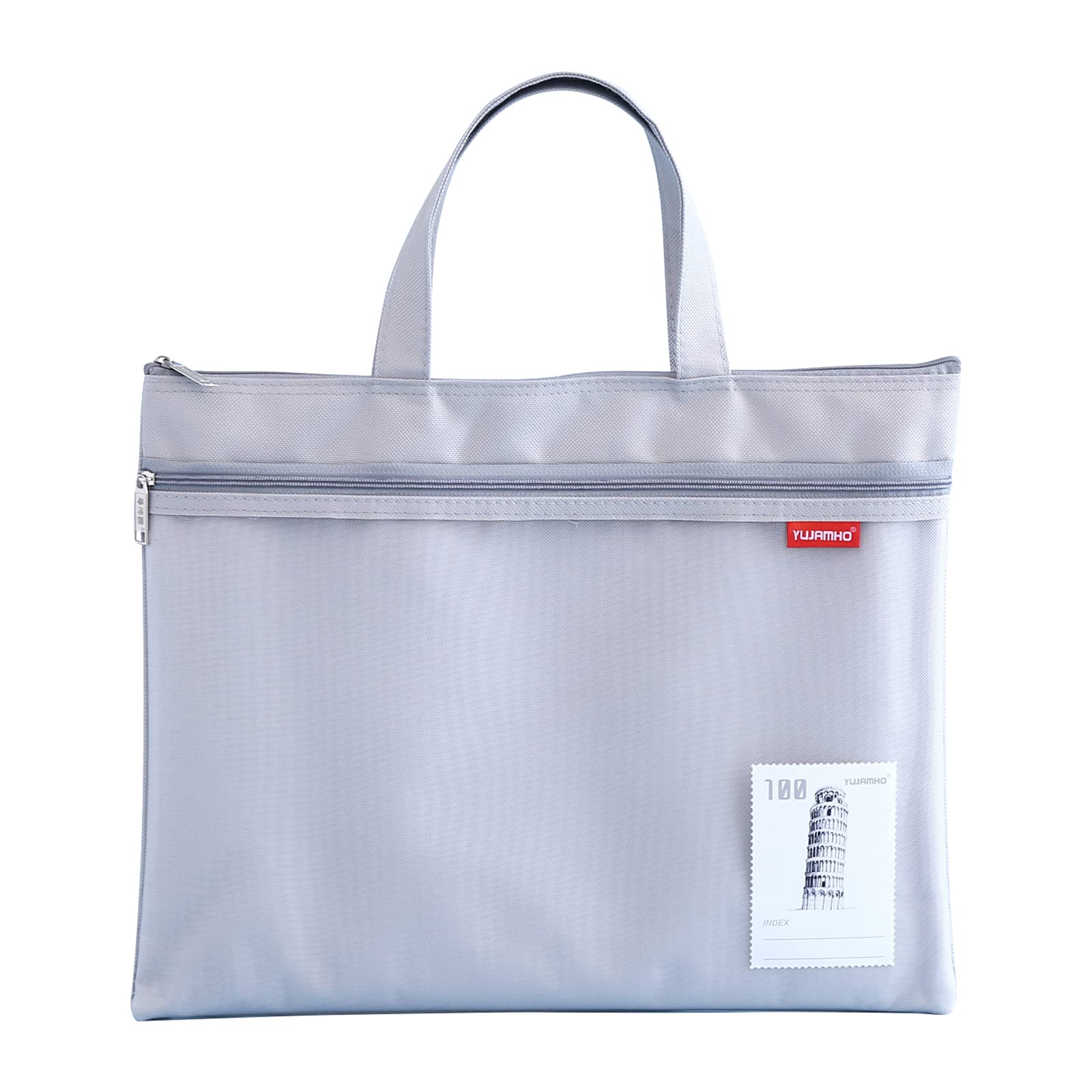 

Папка-конверт на молнии формата A4 с 2 файлами для документов, офисная, для вышивки крестом, для путешествий, для хранения, нейлоновый и ПВХ чехол, размер, водоотталкивающая, ручка, карманы, сумка, кейс, серый