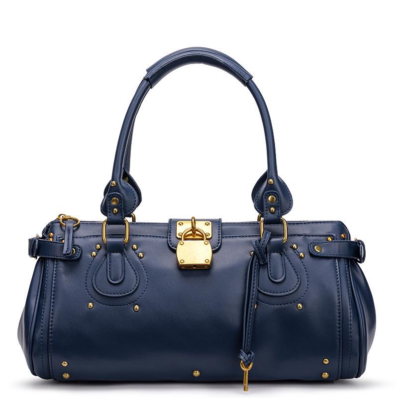 Borsa a Mano Tendenza Classica con Borchie per Motociclisti - Borsa da Donna ad Alta Capacità