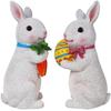Resin Material Easter Bunny Ornament Cartoon Style Standing Design Bunny Statue DIY Craft Cute Appearance Resin Rabbit Sculpture