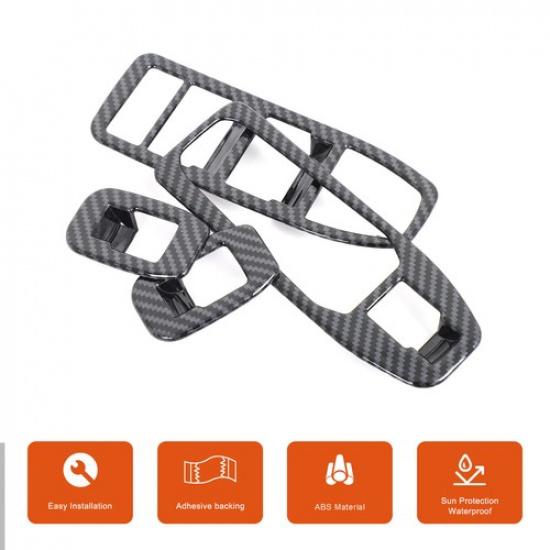 Carbon Fiber ABS Window Switch Frame Trim Cover For BMW iX G20 -2024