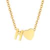 Initial Heart Necklace for Women,18K Gold Plated Stainless Steel Tiny Heart Letter Necklace, Personalized Name Jewelry