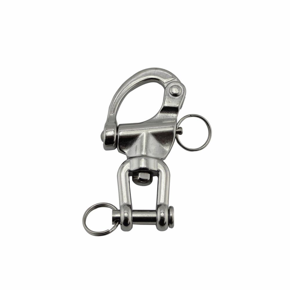 

Quick Release Swivel Shackle Pair Jaw Diving Clips for Sailboat Spinnaker Halyard Diving Length70mm/2.76inch