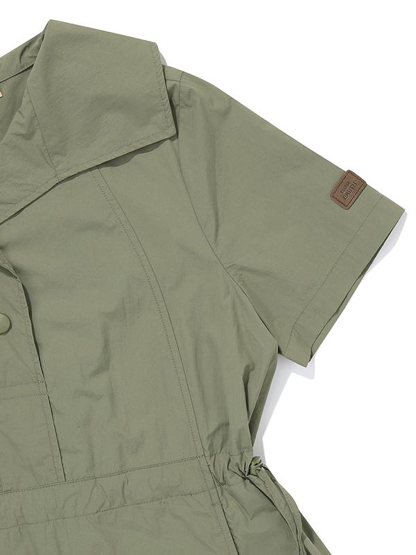 BBC EARTH W Sailor Collar Dress_Ash Khaki