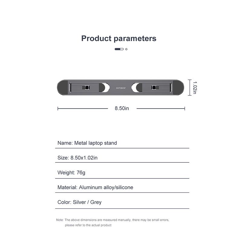 Oatsbasf Laptop Stand Suporte Notebook Tablet Accessories Macbook Pro Stand Mini Foldable Laptop Portable Holder Cooling Stand