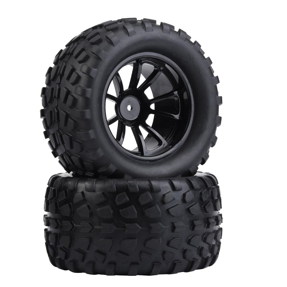 4pc Set 1:10 RC Wheel Tire Rubber Tires for Hsp Redcat Exceed Truck Off Road Car (10 Holes)