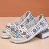 Summer Cloth Shoes for Women Non Slip Breathable Hollow Sandals Flat Bottomed Thin Wear-resistant