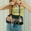 Heart Leopard Rope Chain Keyring _ Pink
