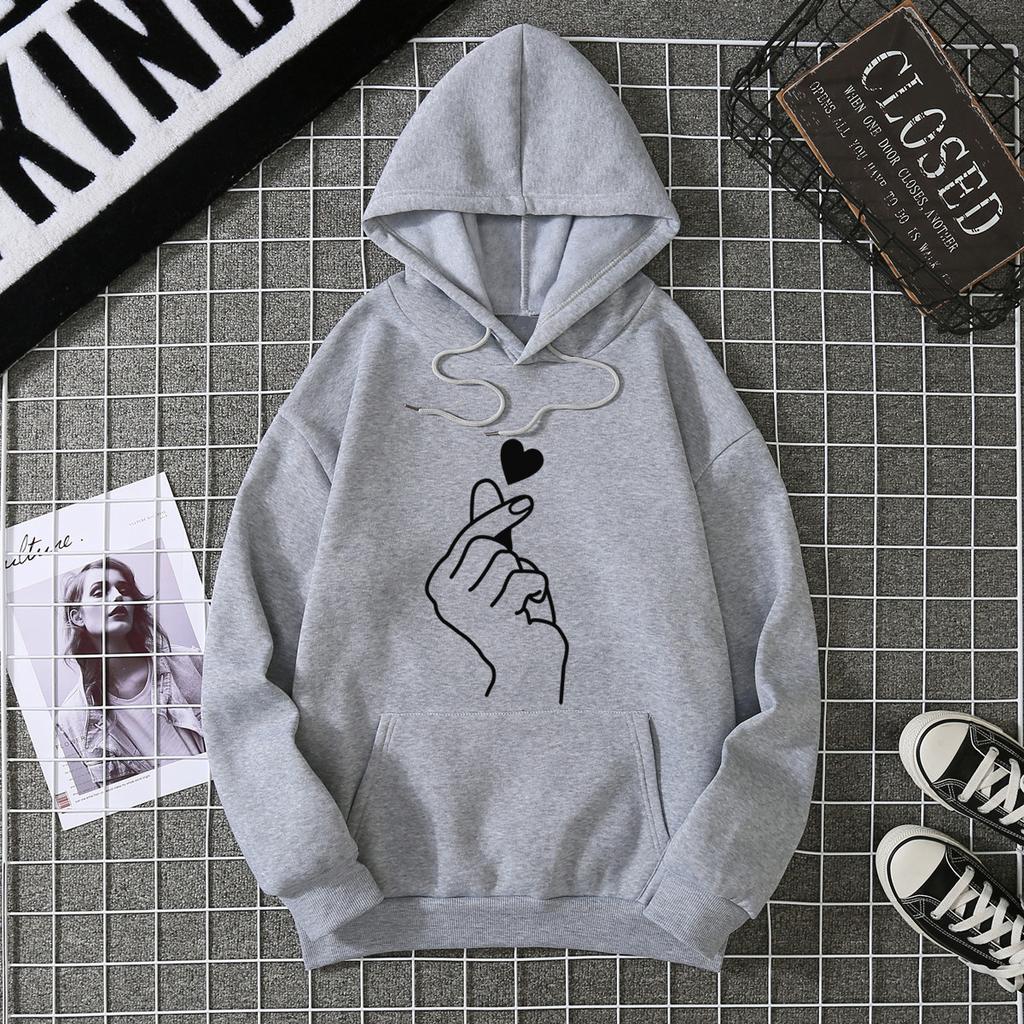 Fleece hoodie sweater men's and women's clothing autumn and winter couple tops loose