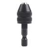 1/4" Keyless Drill Chuck Conversion 0.3-3.6mm Quick Change Hexagonal Handle Three Jaw Twist Drill Chuck For Electric Drill