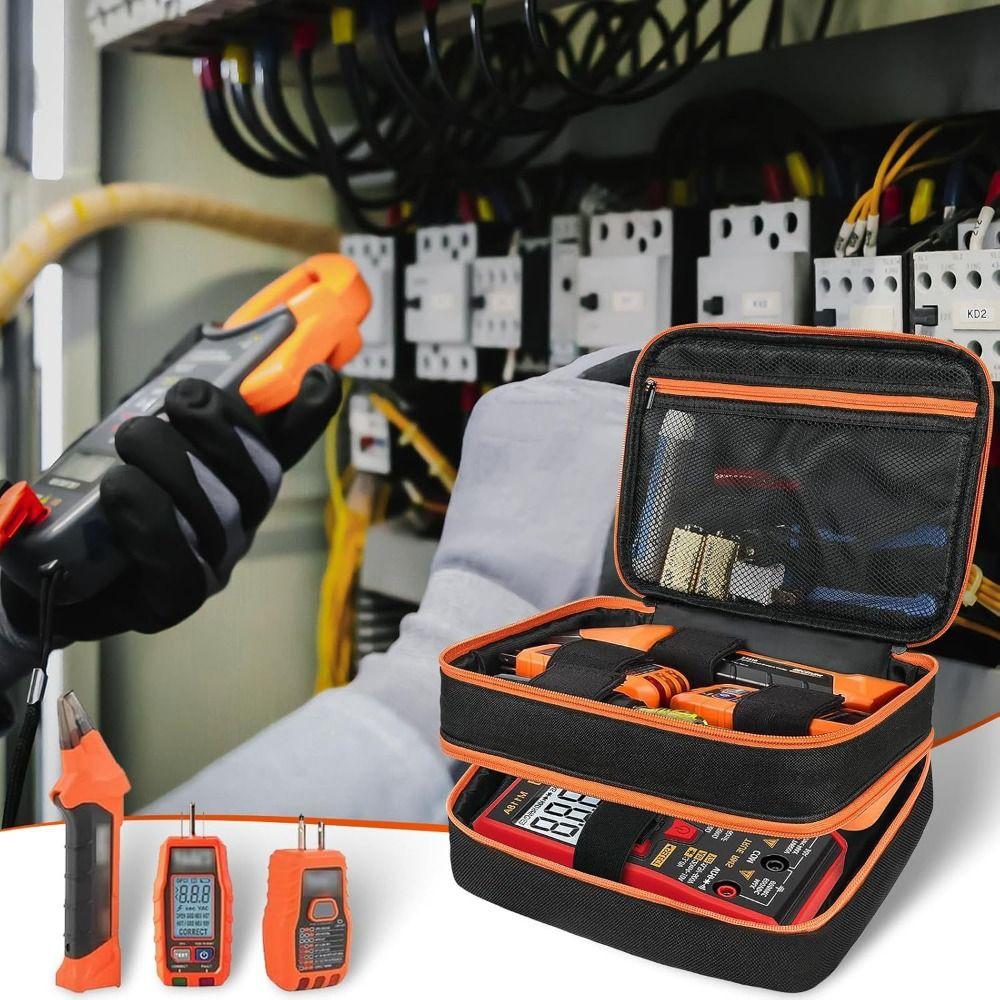Two Layer Design Tool Storage Bag Portable Mechanic Tool Bag Multimeter Case  Circuit Testing