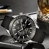 BY BENYAR 30M Water Silicone Quartz Gift for Men Men's Watch, Chronograph, Analog, Resistant, Business, Simple, Stylish, Popular, Formal, Strap,