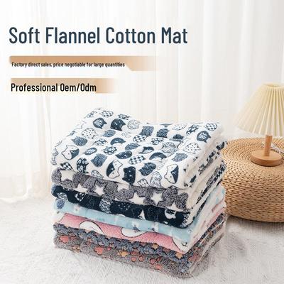Ganzjahres-Flanell-Haustier-Schlafmatte: Dicke, warme Matte für Katzen- und Hundebett (Herbst Winter)