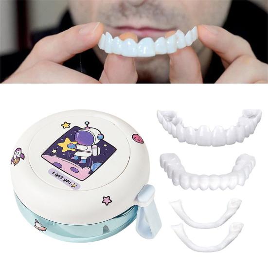 Yousheng Portable Denture Case with Mirror RemovableTray Leak-proof Compact Denture Bath Storage Box for Braces