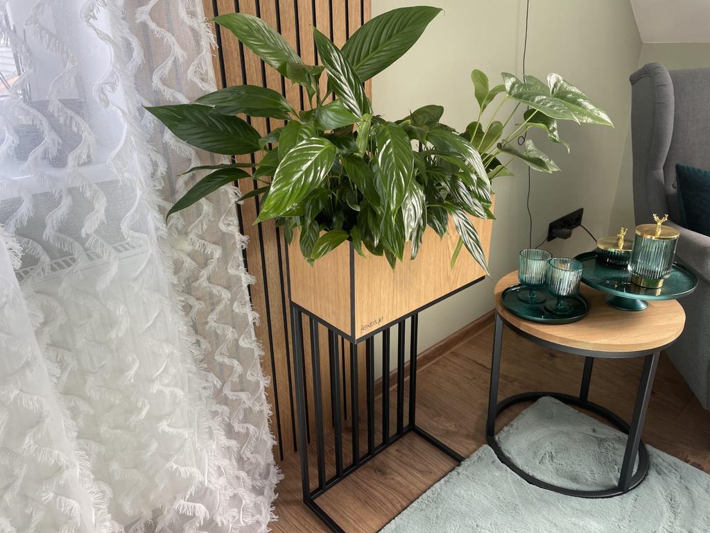 Harmonic Oak loft plant stand 42x22x80 cm